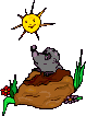 Gif animé taupe soleil
